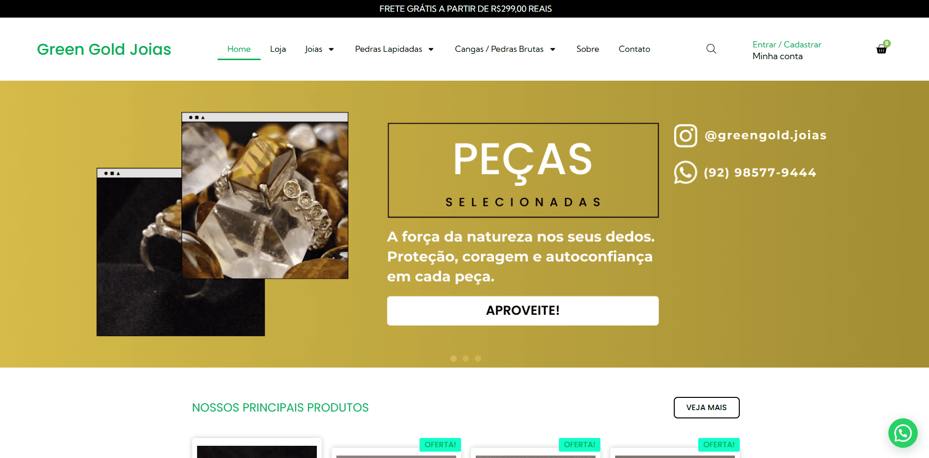 Imagem da loja virtual Green Gold